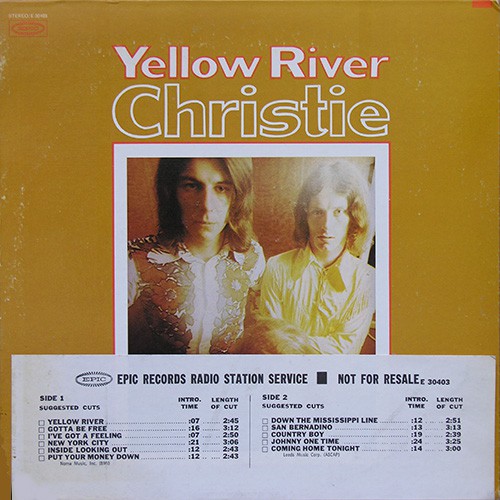 Christie - Yellow River, US (Promo)